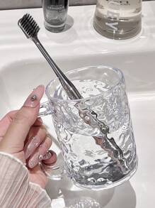 1個精美冰川圖案情侶牙刷杯、漱口杯、浴室杯 - 無色 - 查看 4