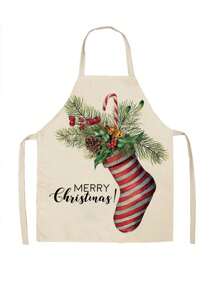 1 Miếng Giáng sinh vui vẻ Chủ đề Lanh Tạp dề - Hoa hồng vàng - Xem 1