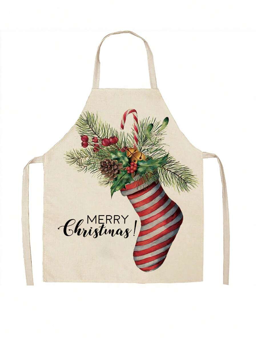 1 Miếng Giáng sinh vui vẻ Chủ đề Lanh Tạp dề - Hoa hồng vàng - Xem 1