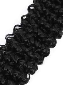 棉花糖afro環狀捲曲針織合成纏繞卷曲釘髮延伸奧姆布雷金色 - 黑色 - 查看 4