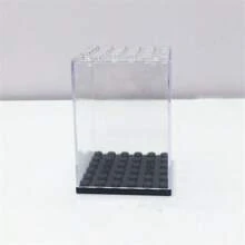 1入組亞克力積木收納容器DIY手工製作玩具人像模型透明展示盒 - 黑色 - 查看 5