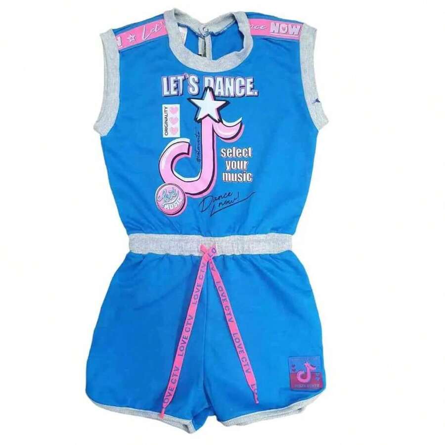 Young Girls Jumpsuits - Màu xanh lam - Xem 1