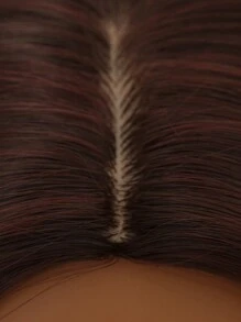 26 Inch Wine Red Long Straight Hair Wigs Hair Natural Synthetic Heat Resistant Wigs Women Mature Refreshing Wigs Daily Wear Women Prom Party Event Wigs - Burgundy - View 8