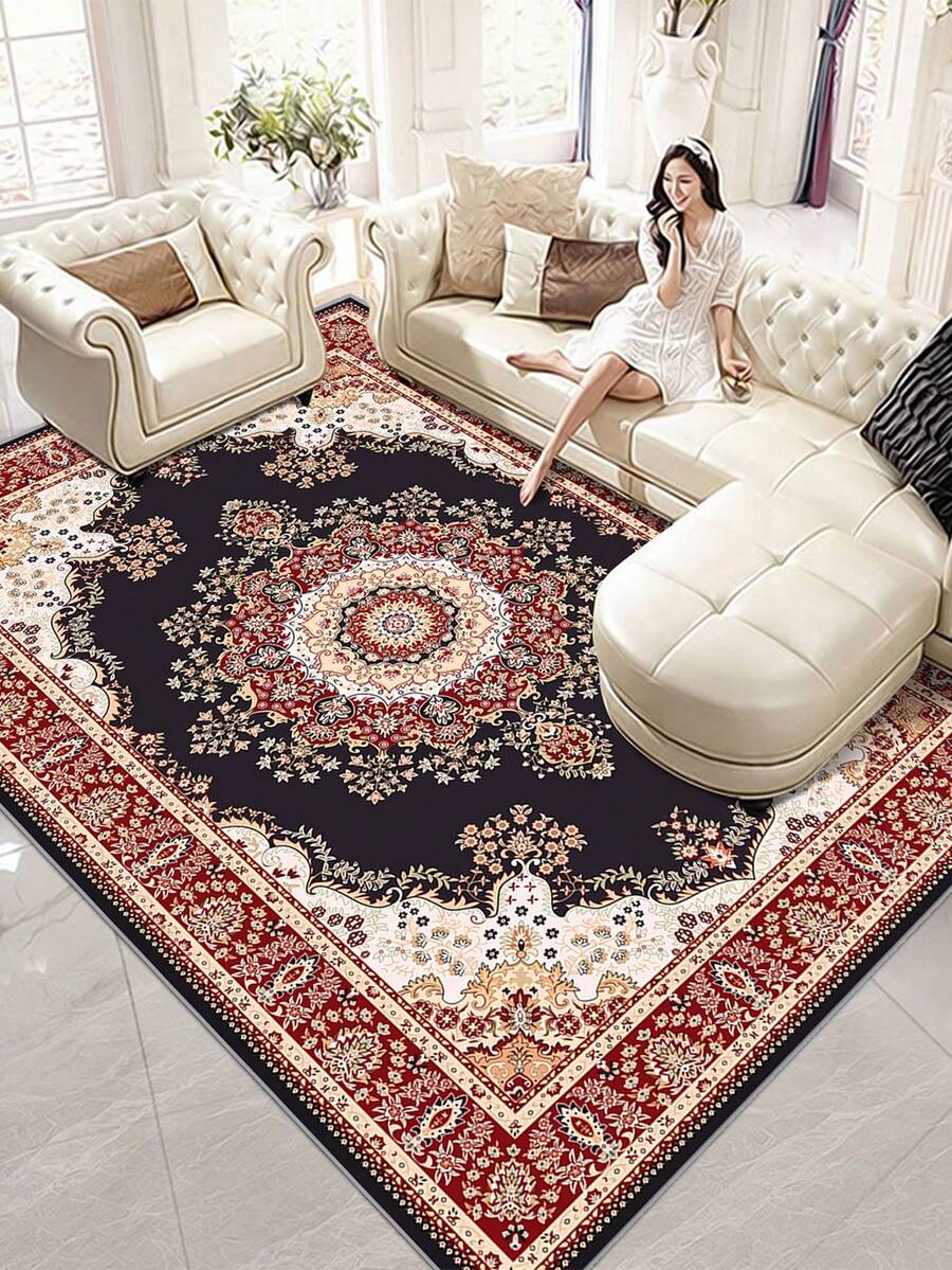 1pc Thickened Living Room Carpet, Foldable, Soft & Skinfriendly