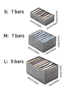 1 Miếng Xám Quần áo Sắp xếp Hộp trữ Với Nhiều Lưới , Vải không dệt Chất vải Chất liệu Đối với Tủ đóng tường , Ngăn kéo , Quần jean Sắp xếp - Xám - Xem 3
