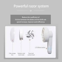 充電式便攜式剃球器,附帶清潔刷 - 高效衣服、家具和地毯剃毛器 - 除去絮球、毛球和毛屑 - 包含usb電纜 - 米色 - 查看 5