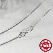 1條925純銀鍊子45cm/40cm時尚簡約金銀項鍊,適用於女性婚禮、訂婚、派對等高档珠寶禮物贈送