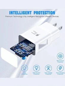 Usb Compatible With Samsung American Standard Charger + Samsung Data Cable - White - View 9