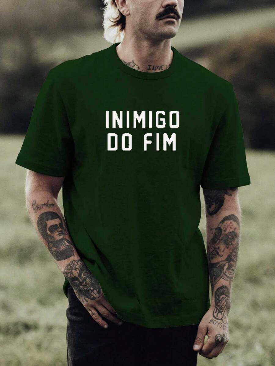 Men T-Shirts - 墨綠色 - 查看 1