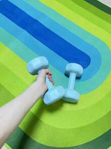 1pc Home Gym Women's Indoor Yoga Training Exercise Hexagonal Dumbbell For Arm Muscle