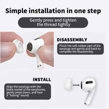 [3 Pairs ] Replacement Ear Tips Compatible With Airpods Pro And AirPods Pro 2 With Noise Reduction Hole(XS/S/L)