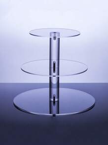 Acrylic Round Cake Display Stand, Multi-Tier Dessert Food Rack For Wedding Birthday Party Cupcake Exhibition - Clear - View 4