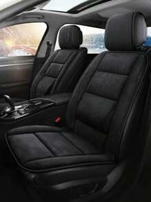 Soft Winter Car Seat Cover - Black - View 1