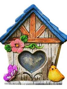 Fairy Door, Fairy Garden Wooden Door Decoration, Lawn & Patio Decor, Tree Hugger - Multicolor - View 2