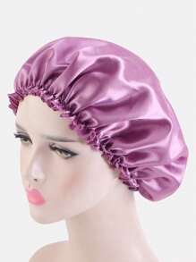 2件装女士缎面蕾丝边睡眠帽、化疗帽、护发帽，适合日常使用