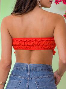 Women Tops - 紅色 - 查看 4