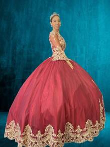 Vestido de XV años colección 2024 - Rojo - Ver 2