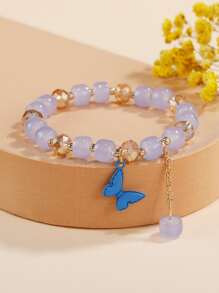 Pulsera con cuenta con accesorio de mariposa - Multicolor - Ver 7