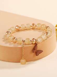 Pulsera con cuenta con accesorio de mariposa - Multicolor - Ver 5