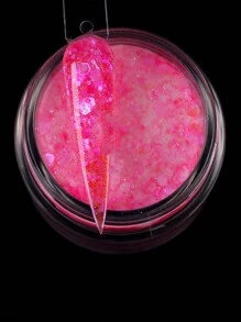 閃光亞克力 - 1 盎司熱粉色亞克力粉 1 盎司粉色閃光亞克力指甲粉DIY美甲初學者亞克力指甲粉 - 杏色 - 查看 1