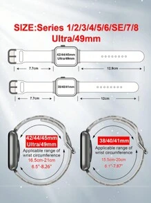 Grey Cat Printed Watch Strap, Cute Cartoon Style Daily Decoration Replacement Band - Multicolor - View 5