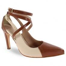 Sapato Scarpin Bico Fino Palmilha Almofadada Feminino P38