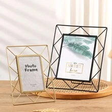 Marco De Fotos De Metal Negro Único Para Decoración, Para Mostrar Fotos De 6, 7 Y 8 Pulgadas - Negro - Ver 3