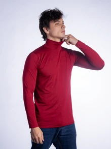 Camisa Camiseta Gola Alta Unissex Tecido Gelado Segunda Pele Várias Cores