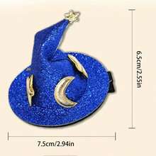 1只萬聖節派對帽子髮夾diy女巫帽髮夾頭帶