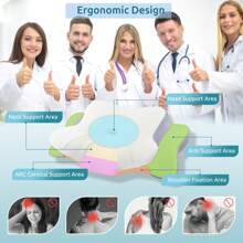 2023 New Cervical Pillow for Neck Pain Relief,Contour Memory Foam Pillow,Ergonomic Orthopedic Neck Support Pillow for Side,Back and Stomach Sleepers with Breathable Pillowcase(Standard Size With Grey)