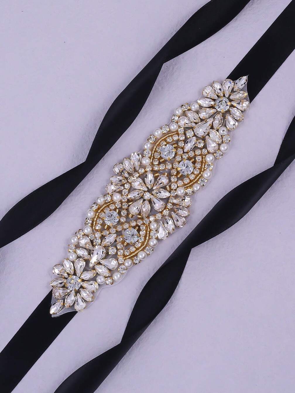 gold jeweled belt for dress 1PC Luxury Gold Rhinestone Bridal Sash Belt, AB Crystal Scroll Wedding  Waistband White Ribbon, Formal Dress Waist Accessory Evening Prom Party