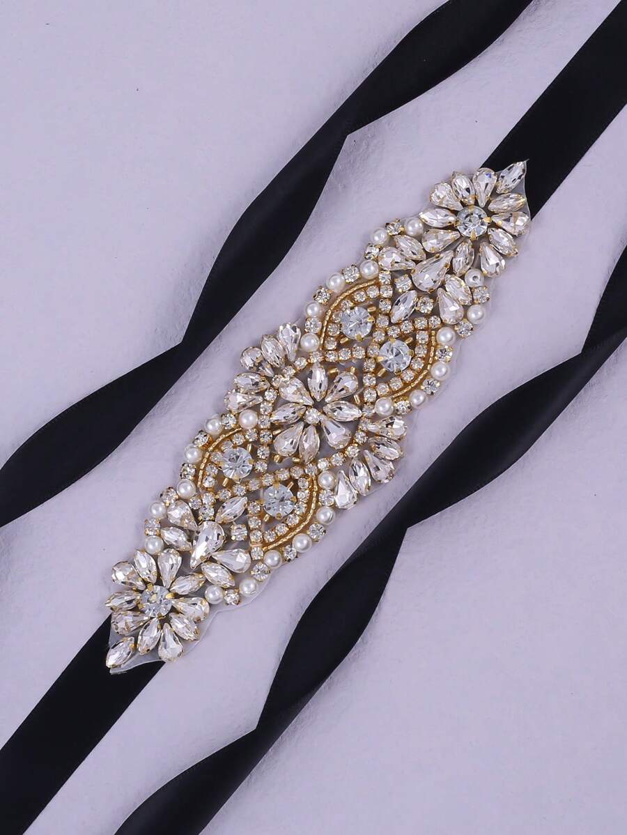 1pc Gold Rhinestone Handmade Western Style Bridal Belt/Waistband For Wedding / Party Dress Tiaras Halloween