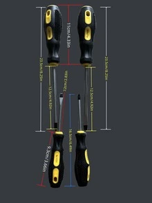 1pc Screwdriver Set With Magnetic Properties, Including Handle, Cross Screwdriver, Flathead Screwdriver And Conversion Head - 5 inch slotted screwdriver - View 4