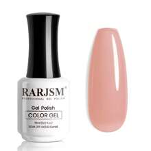 RARJSM Gel Nail Polish Jelly Pink Translucent Sheer Nude Colors Neutral Skin Tone Gel Polish Milky Clear Ice Pink 15ml Single Bottle Soak off UV LED Cured at Home Salon DIY French Manicure Nails Art - Hồng baby - Xem 1