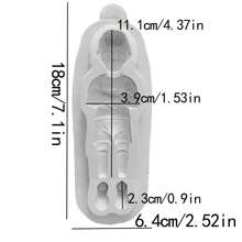 1pc Sports Player And Shoes Shaped Silicone Mold For Fondant Cake Decoration, Candy Cupcake, Chocolate Making, Kitchen Bakeware Tool - light grey - View 3
