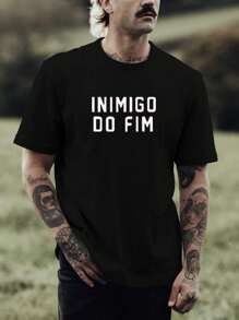 Men T-Shirts - 黑色 - 查看 1