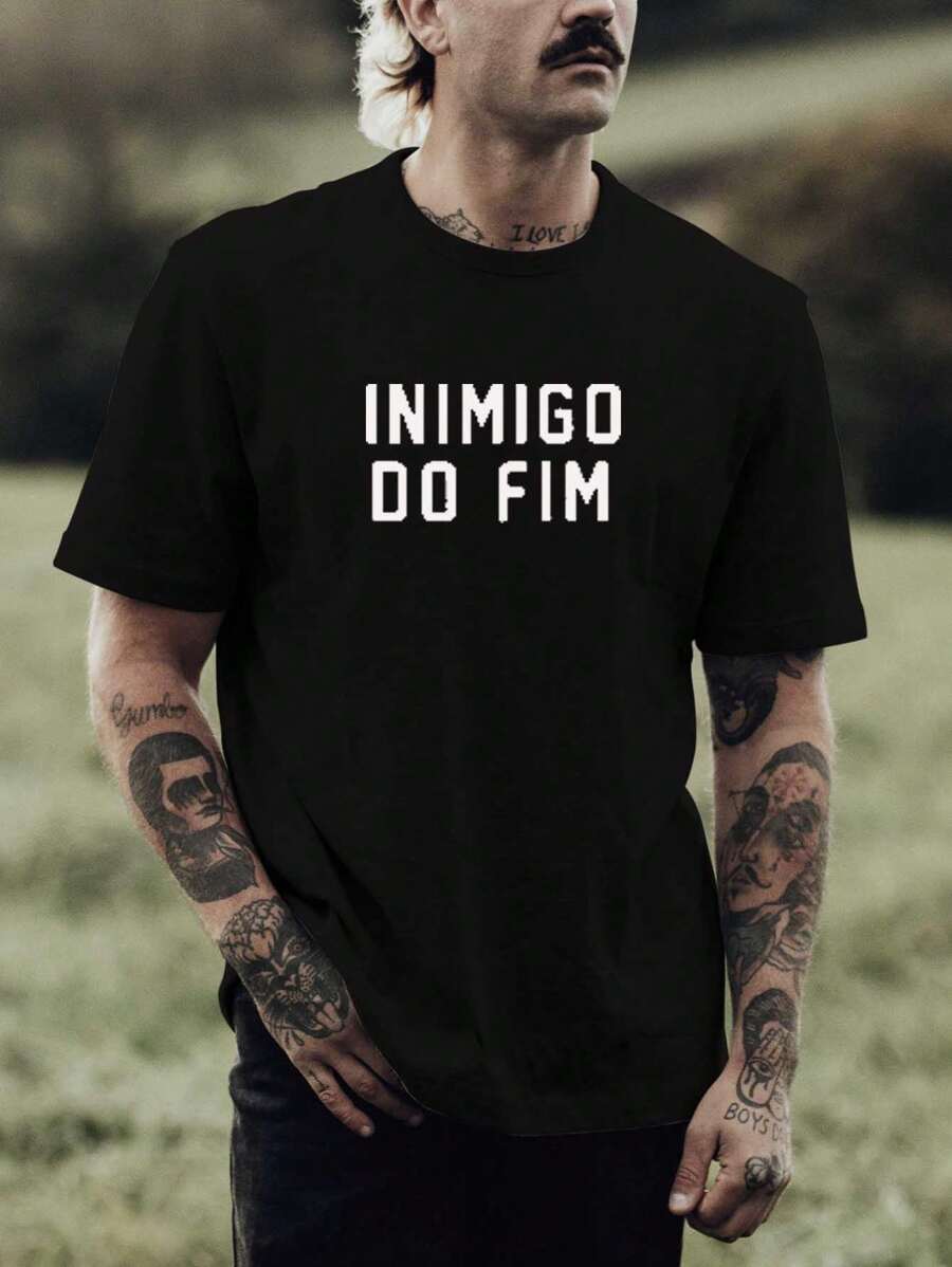 Men T-Shirts - 黑色 - 查看 1