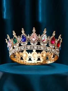 1pc Luxury Golden Round King Crown