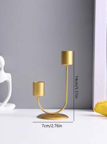 Giá đỡ nến sắt 1 cái - Vàng - Xem 5