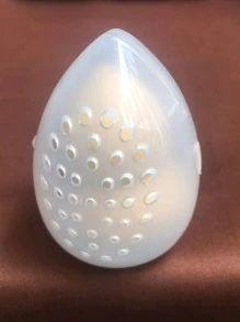 1/5/10個裝化妝海綿，透氣包裝盒化妝工具收納盒，房間裝飾，旅行必需品，臥室配件，臥室裝飾梳妝台配件，化妝刷架，香水收納盒 - 白色 - 查看 4