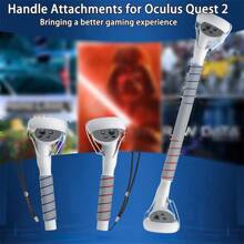 hellodigi Handle Attachments Accessories For Quest 2/Quest/Rift S Controllers Extensions VR Gorilla Tag Long Arms Grips For Meta Quest 2 Beat Saber Golf Club Baseball, Handle Attachments Accessories Enhance VR Game Experience - Grey - View 5
