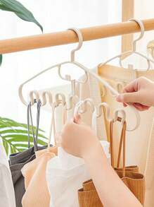 Kit Of 3 Wave-Shaped Hangers For Underwear, Ties And Scarves - White - View 1