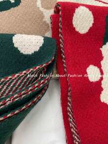 Fengshang Jewlery Co.,Ltd 1pc Green Christmas Santa Claus Pattern Scarf - Green - View 5