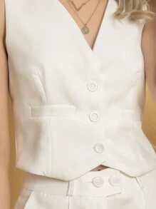 Women Two-piece Outfits - 白色 - 查看 4