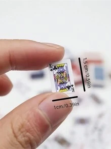 54 cái/bộ Màu sắc tùy ý Creative Mini Bài xì phé Với Nhiều loại Mô hình In Dễ thương Gói hàng Cho du lịch Và Bộ sưu tập - Nhiều màu - Xem 6