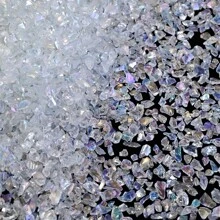 20g假金石片/鍍金玻璃珠用於手工藝品樹脂指甲diy藝術裝飾,填充花瓶以及製作環氧樹脂藝術珠寶等 - 金色 - 查看 14