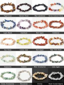 1pc Stone Decor Beaded Bracelet - Multicolor - View 2