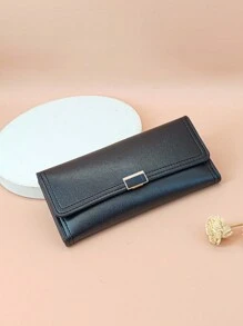 MINGYOU Elegant And Fashion Simple Preppy Style PU Double Wallet Sweet Cute Multi-Feature Check Card Holder Small And Easy To Carry Slim Portable Cash White-Collar Workers For Female College Work Business Commute Office For Anniversary For Couple For Birthday Gift On Valentine Day Gift Gift For Women Wallet Purse Wallet Long Wallet