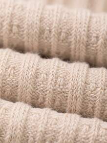 1 件女童春秋薄緊身褲兒童九分褲外套 - 卡其色 - 查看 4