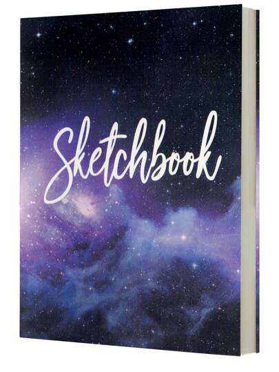 1pc Sketchbook/Drawing Pad With Starry Sky Design Back To School,Mother's Day,Mom's Gift